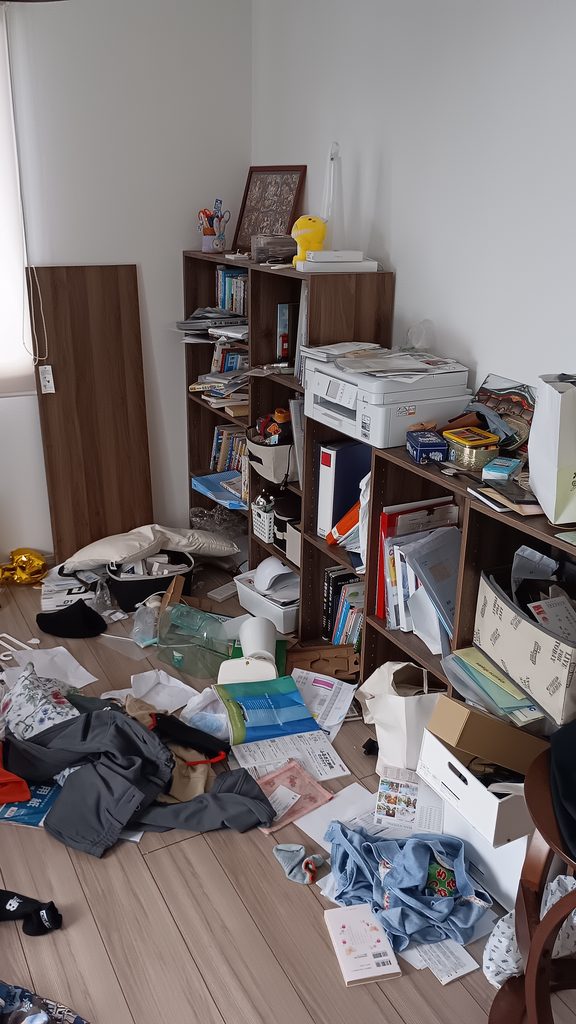 茨木市の3LDKマンション、家まるごと整理収納の作業前の様子